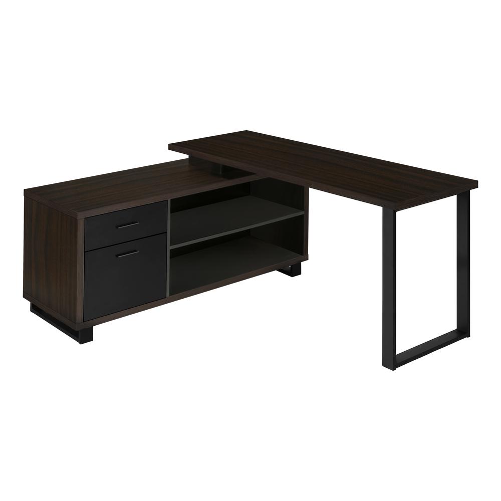 Computer Desk, Home Office, Corner, Storage Drawers, 72L, L Shape, Work