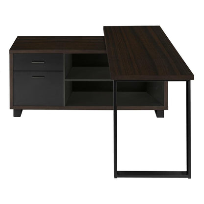 Computer Desk, Home Office, Corner, Storage Drawers, 72L, L Shape, Work