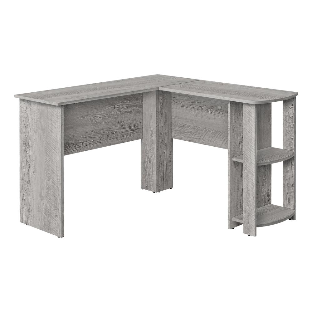Computer Desk, Home Office, Corner, Storage Shelves, 48L, L Shape, Work
