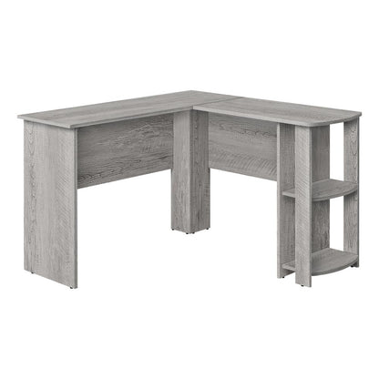 Computer Desk, Home Office, Corner, Storage Shelves, 48L, L Shape, Work