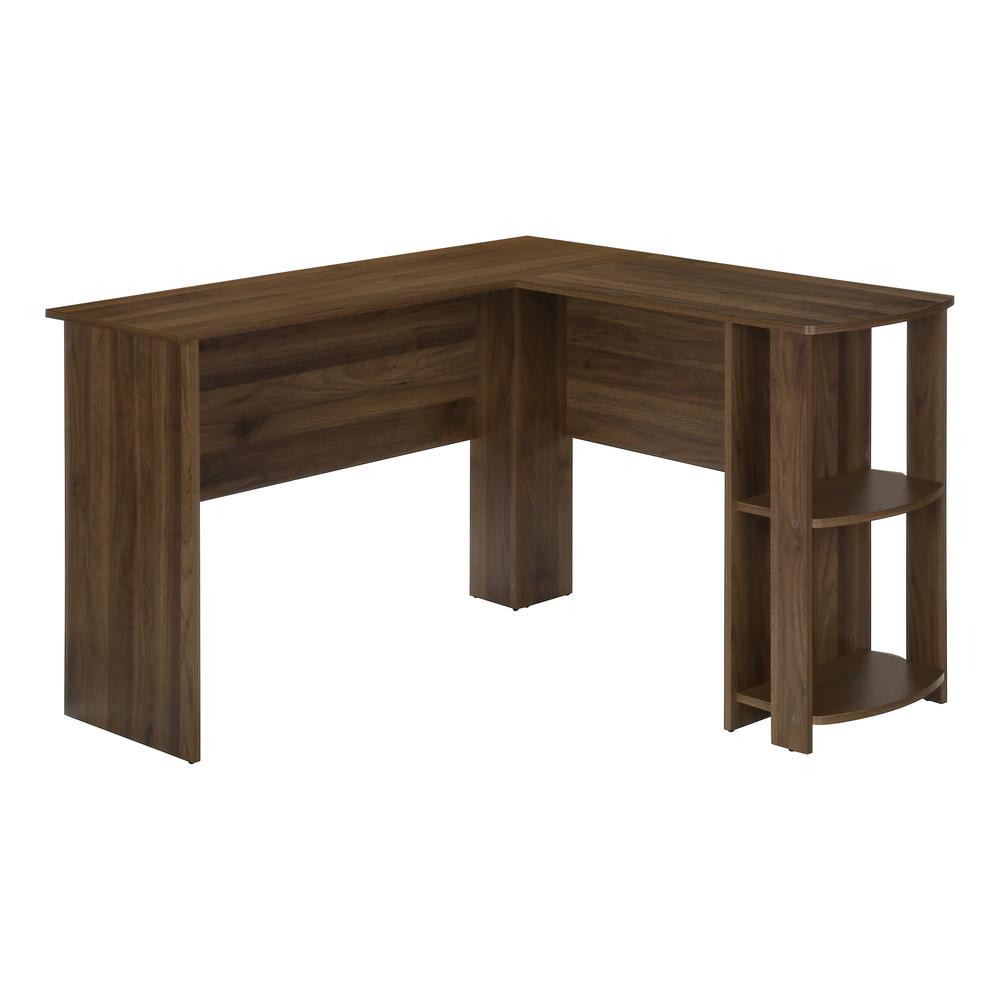 Computer Desk, Home Office, Corner, Storage Shelves, 48L, L Shape, Work