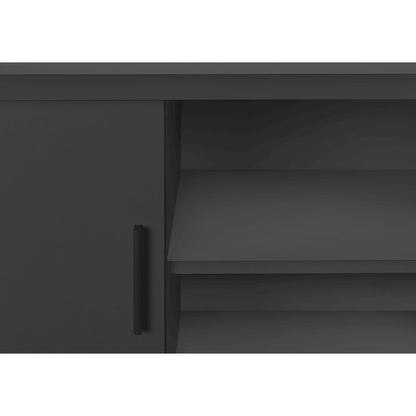 Contemporary Office Hutch in Grey,Black color