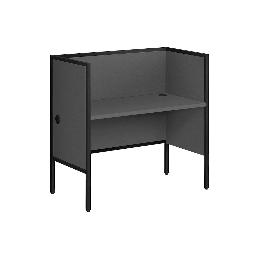 Contemporary Office Cubicle in Grey,Black color