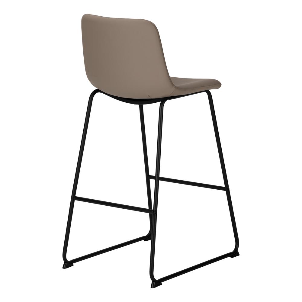 Office Chair, Bar Height, Standing, Computer Desk, Work, Brown Leather Look