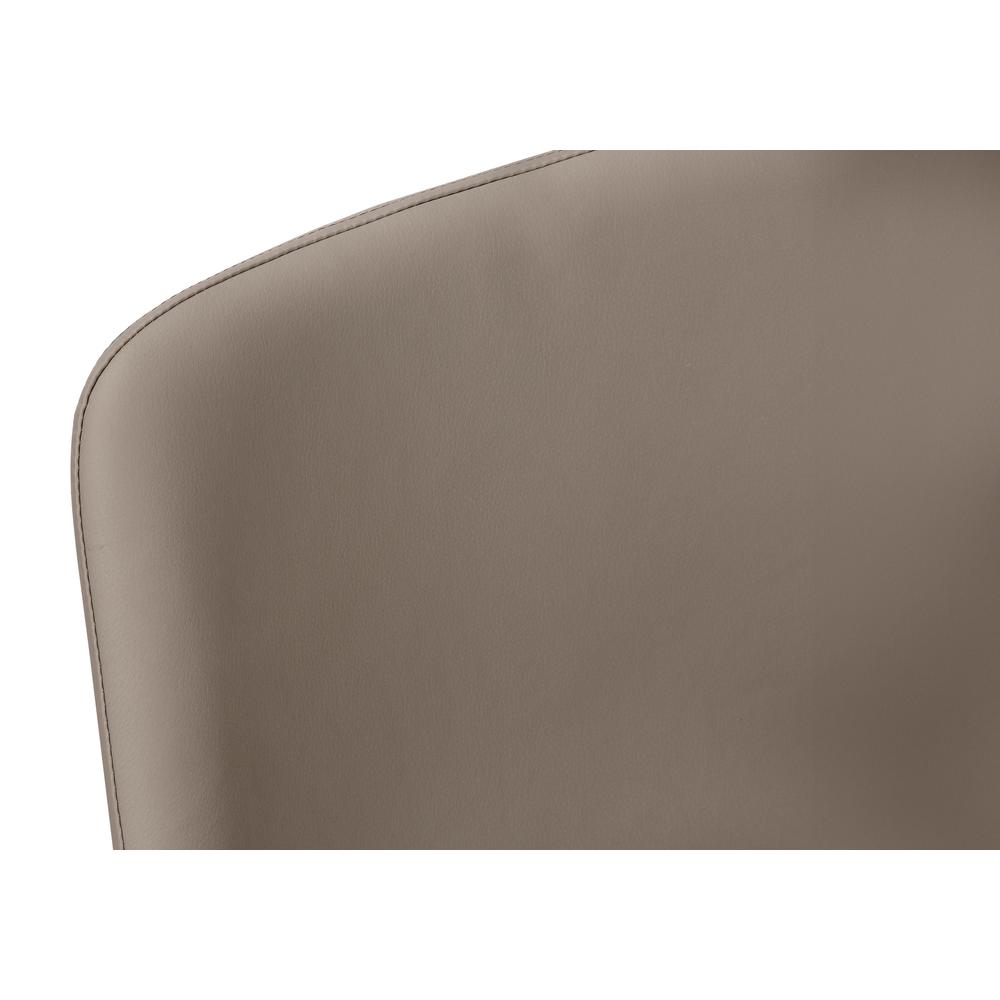 Office Chair, Bar Height, Standing, Computer Desk, Work, Brown Leather Look