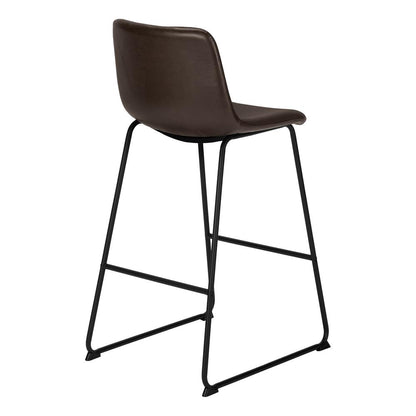 Office Chair, Bar Height, Standing, Computer Desk, Work, Brown Leather Look
