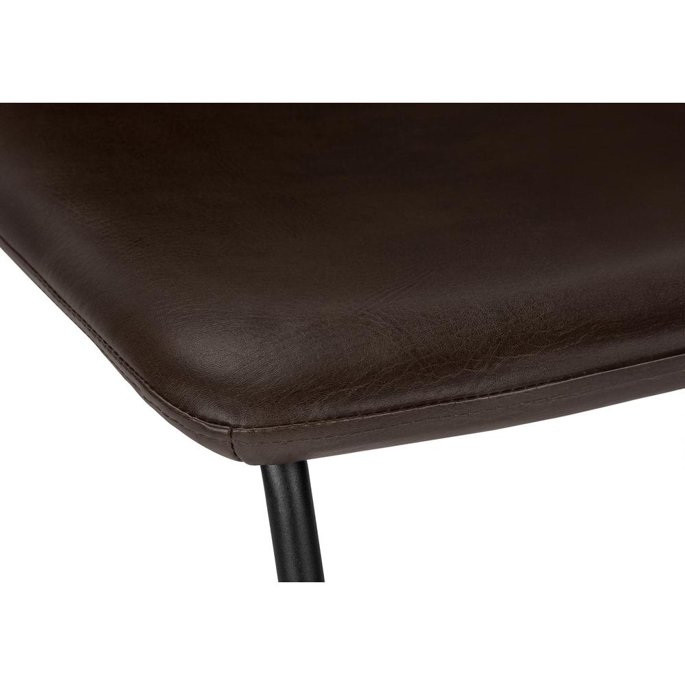 Office Chair, Bar Height, Standing, Computer Desk, Work, Brown Leather Look