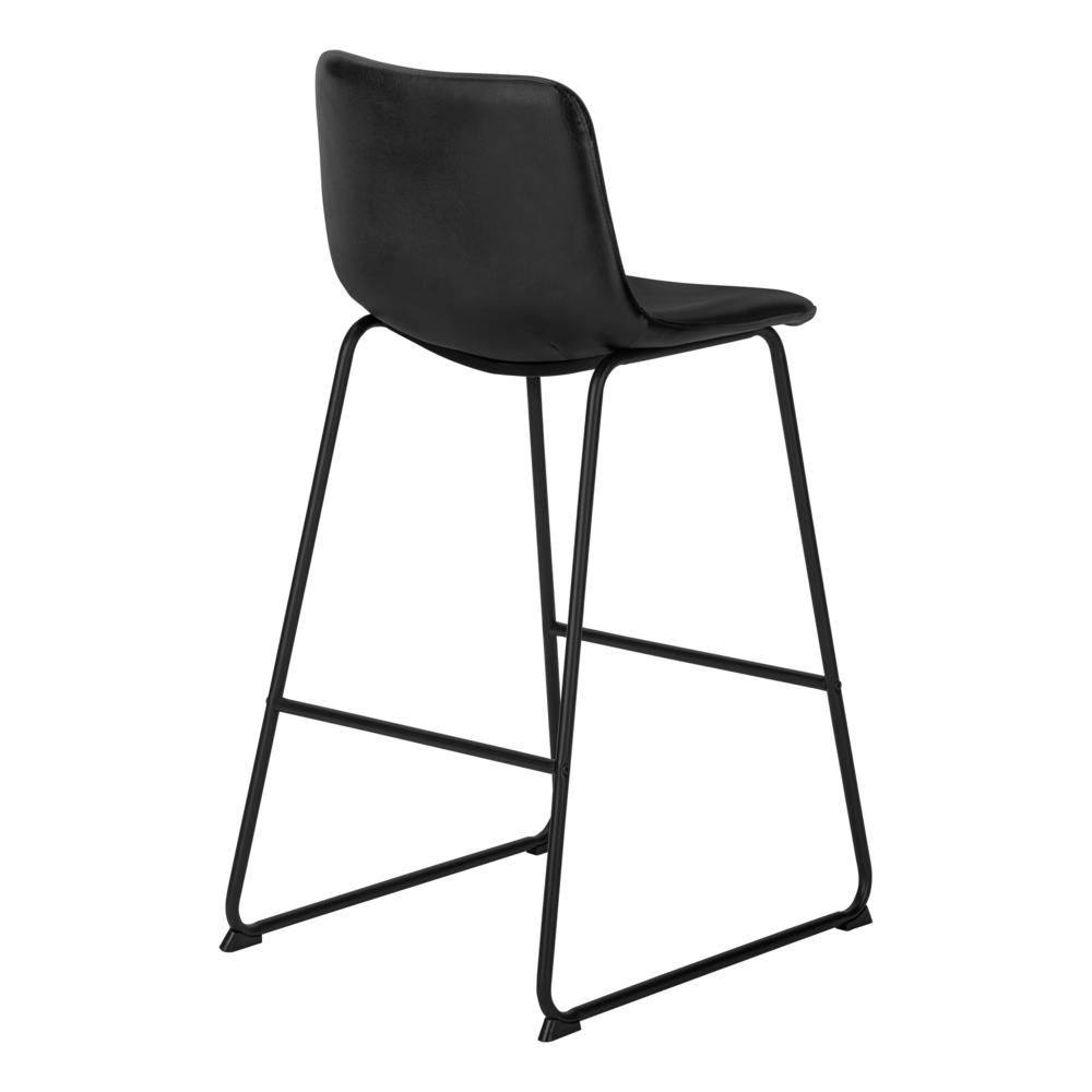 Office Chair, Bar Height, Standing, Computer Desk, Work, Black Leather Look