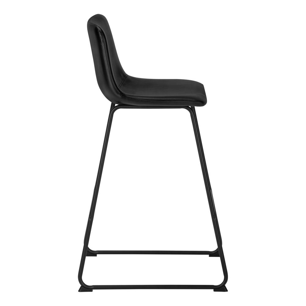Office Chair, Bar Height, Standing, Computer Desk, Work, Black Leather Look