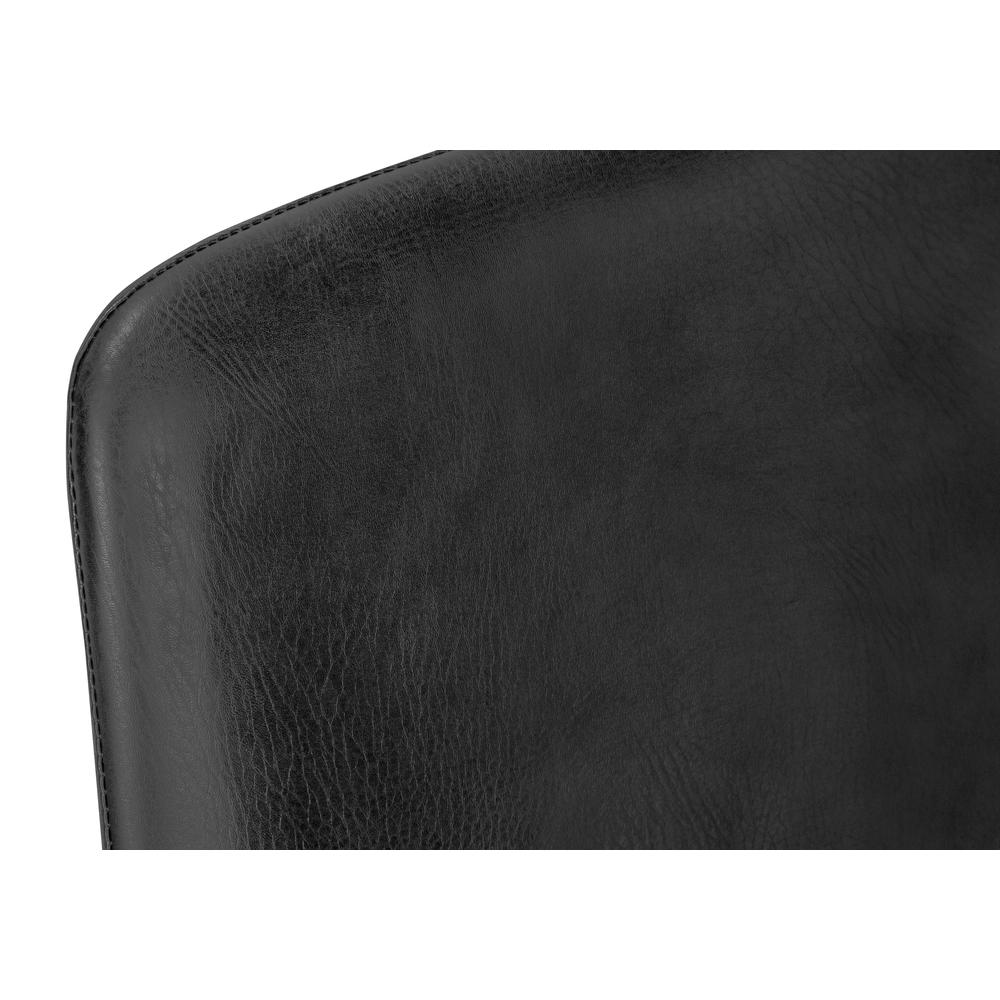 Office Chair, Bar Height, Standing, Computer Desk, Work, Black Leather Look