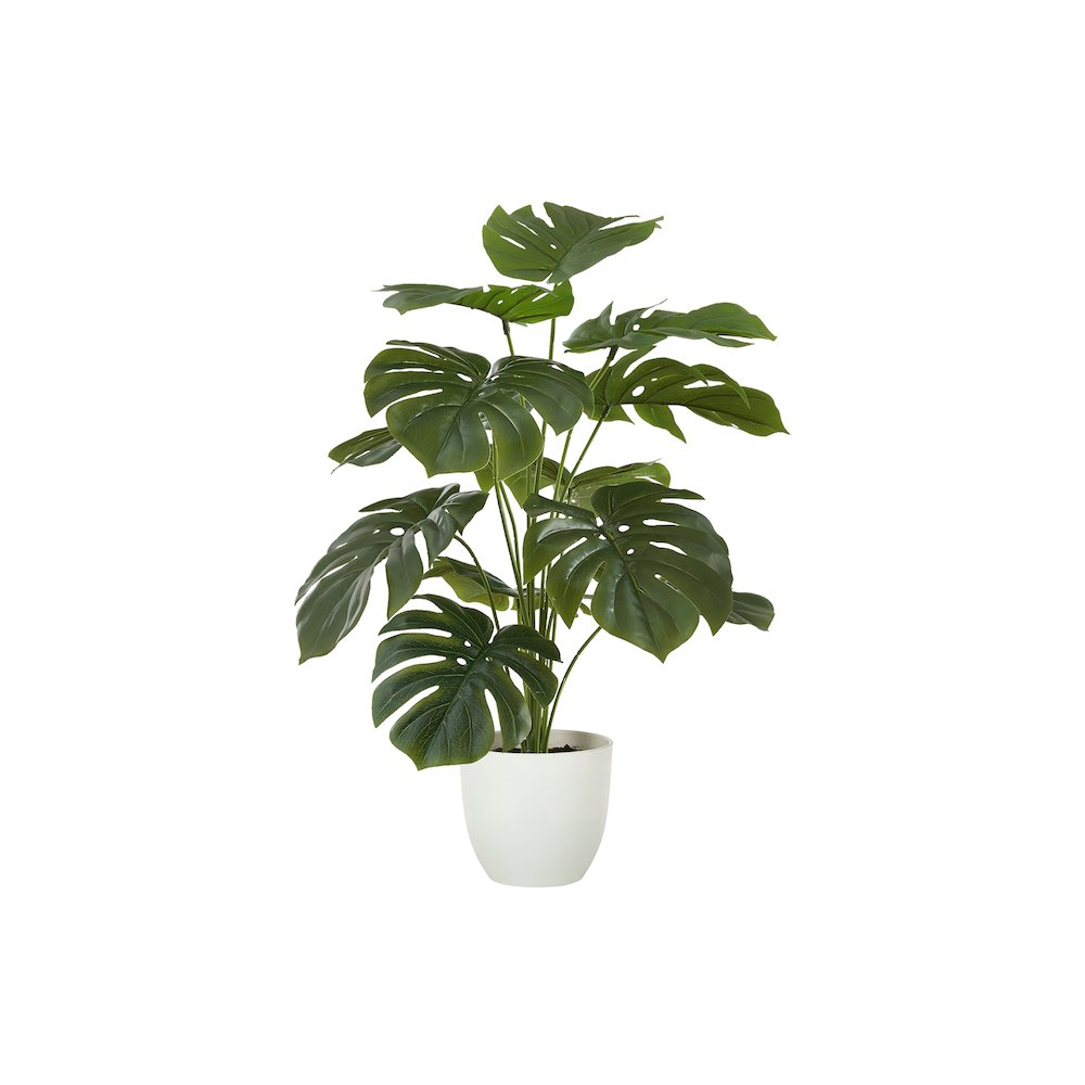 Artificial Plant, 24" Tall, Monstera, Indoor, Faux, Table, Greenery, Real Touch