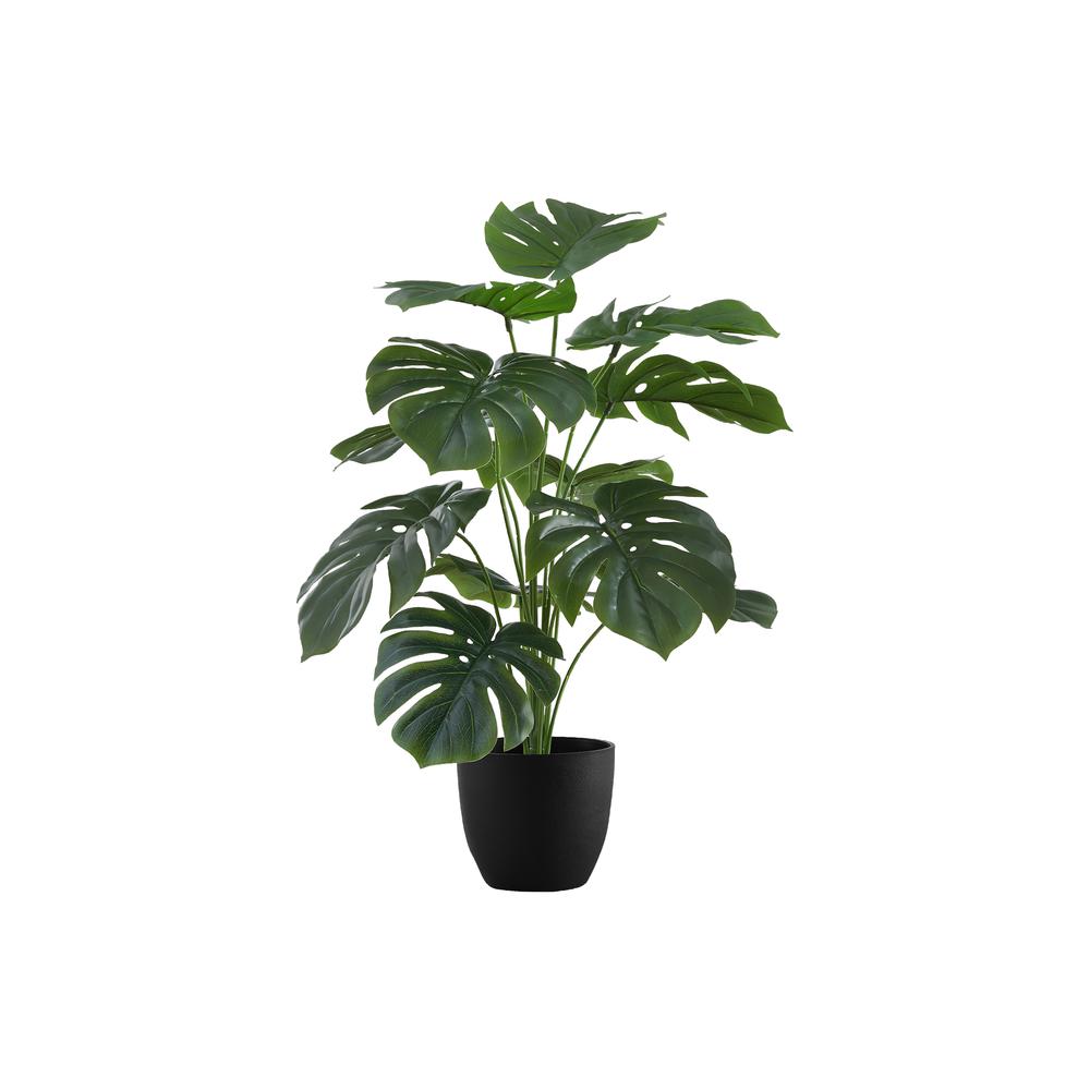 Artificial Plant, 24 Tall, Monstera, Indoor, Faux, Fake, Table, Greenery