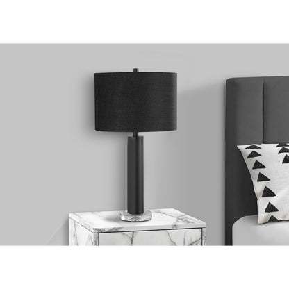Lighting, 28"H, Table Lamp, Black Metal, Black Shade, Contemporary, Modern