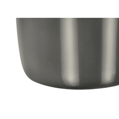 25"H, Table Lamp, Dark Grey Ceramic, Ivory / Cream Shade, Contemporary, Modern