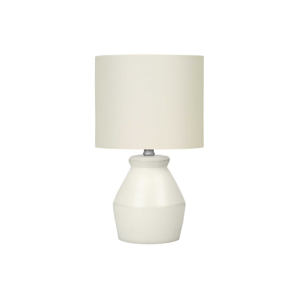 Lighting, 17"H, Table Lamp, Cream Ceramic, Ivory / Cream Shade, Modern