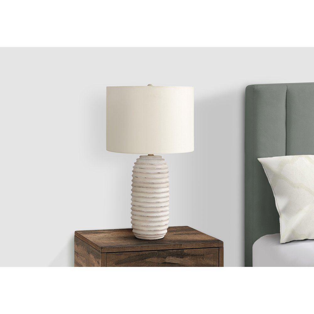 Lighting, 28"H, Table Lamp, Cream Resin, Ivory / Cream Shade, Transitional