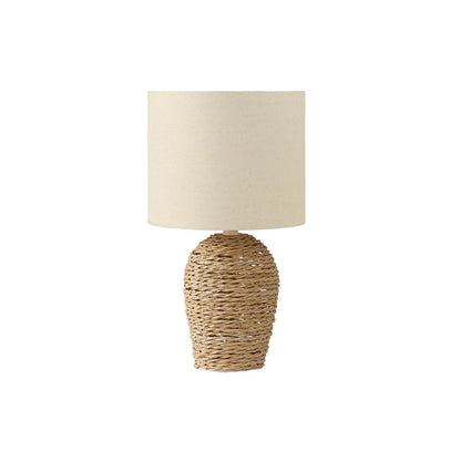 Lighting, 17"H, Table Lamp, Natural Rattan, Beige Shade, Transitional