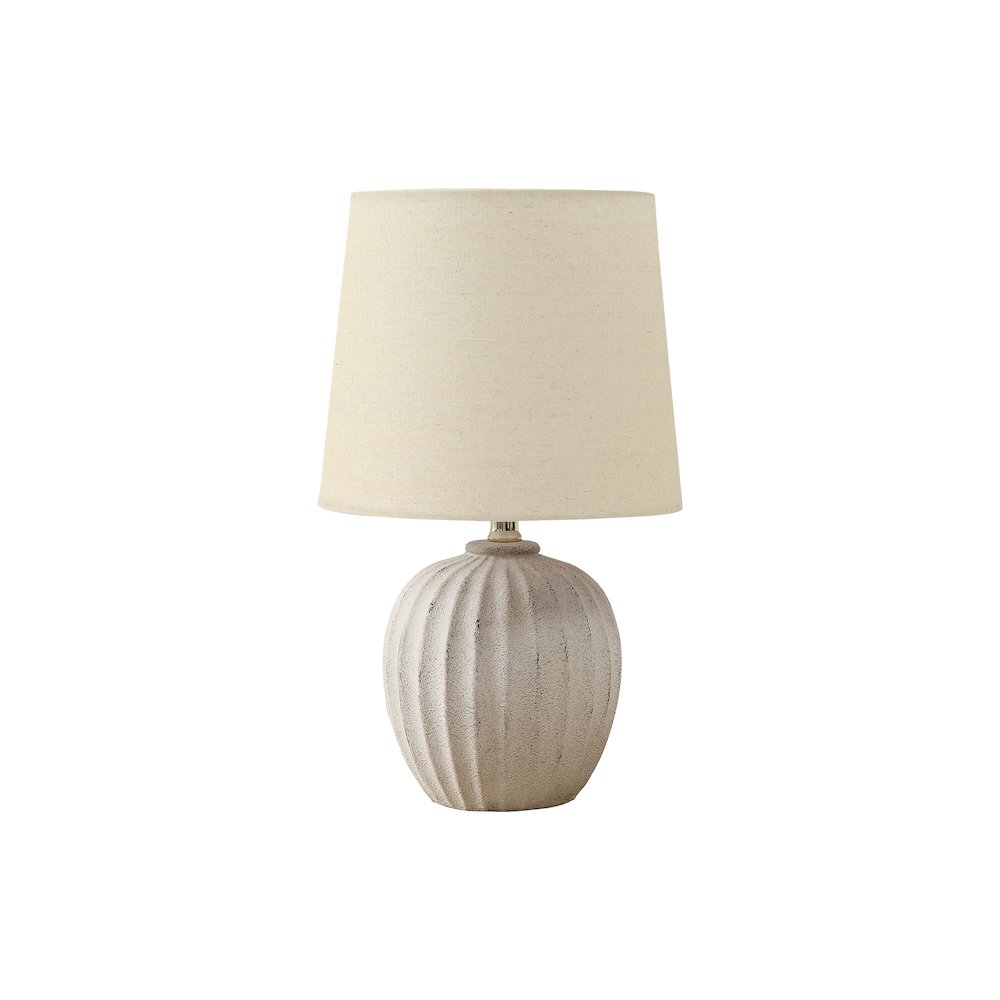 Lighting, 19"H, Table Lamp, Beige Resin, Beige Shade, Transitional