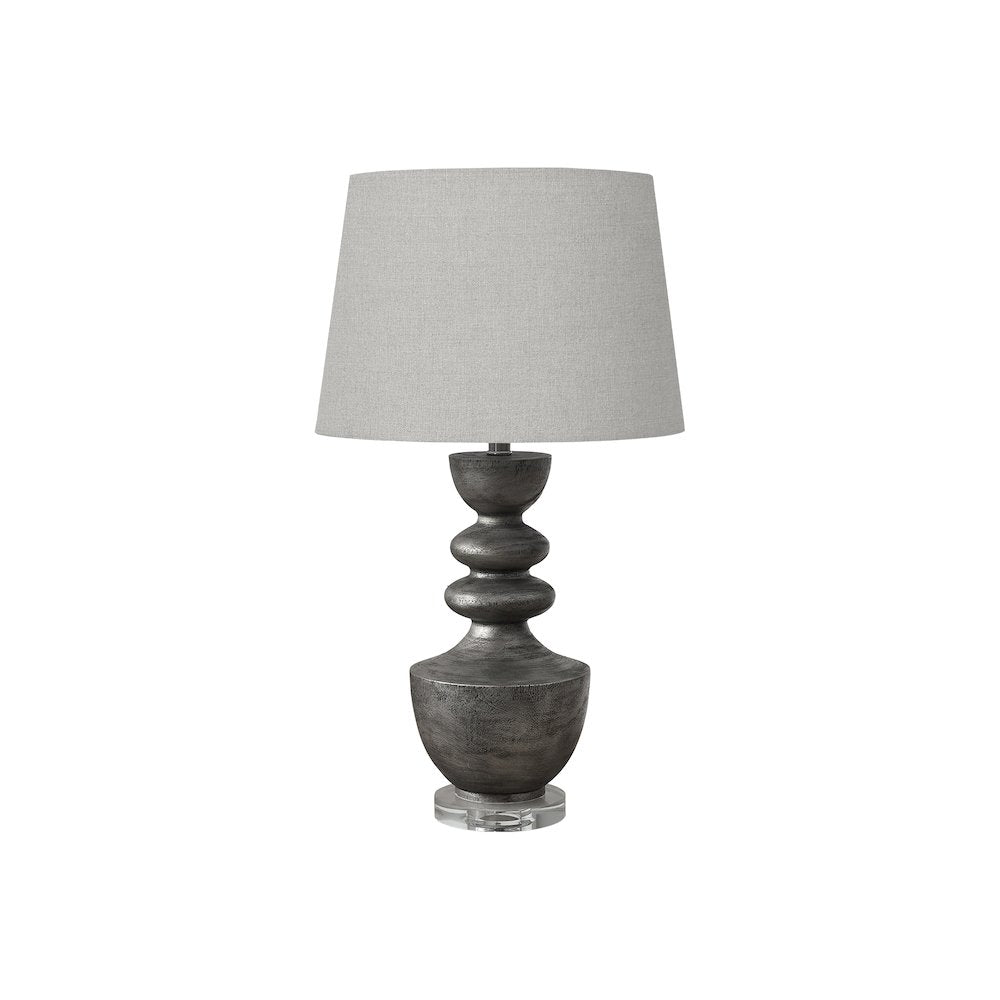 Lighting, 28"H, Table Lamp, Grey Resin, Grey Shade, Transitional