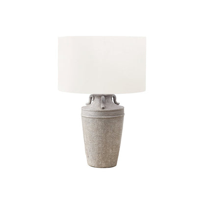 Lighting, 28"H, Table Lamp, Grey Ceramic, Ivory / Cream Shade, Transitional