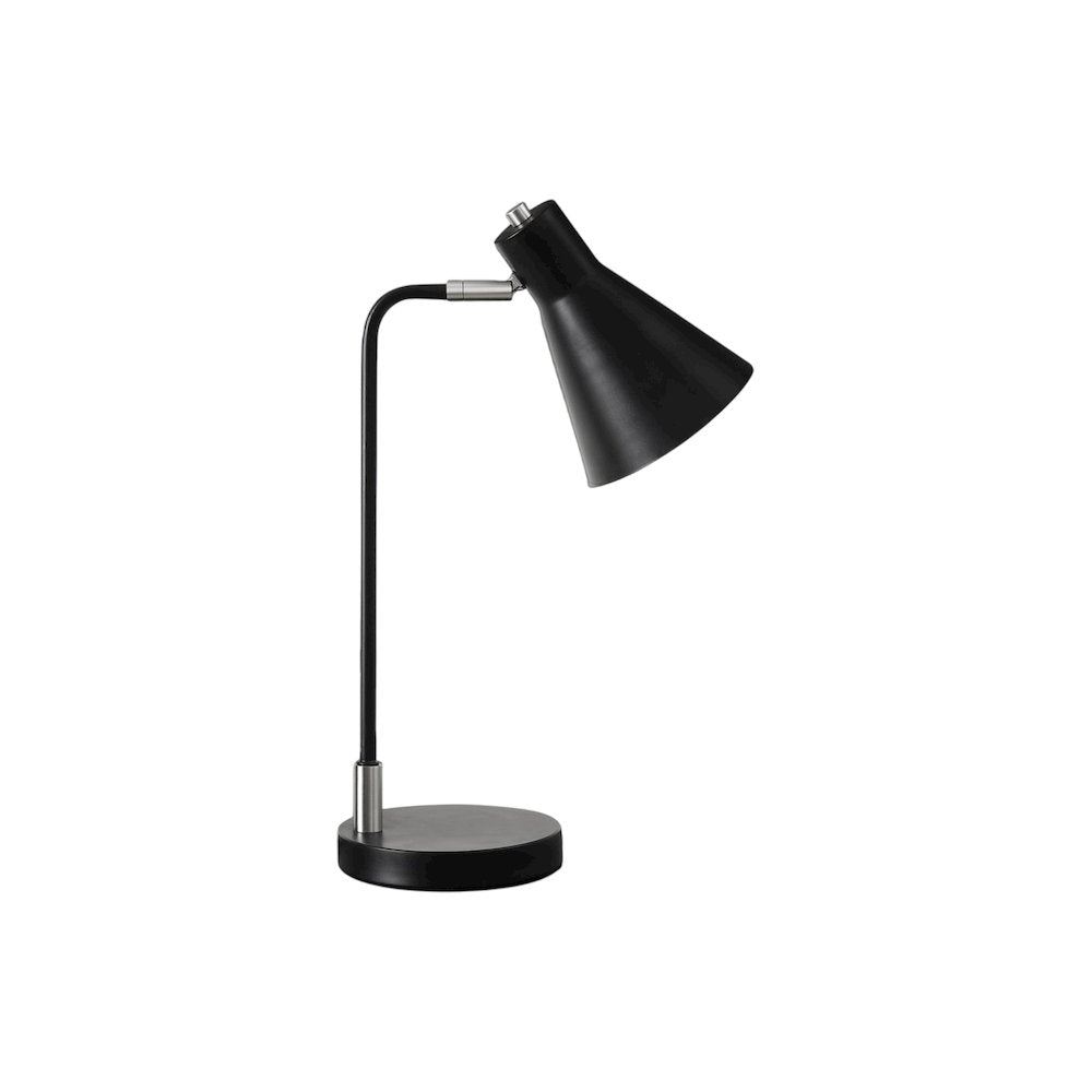 Lighting, 17"H, Table Lamp, Black Metal, Silver Metal, Contemporary