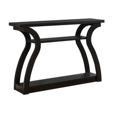 Laminate Narrow Console Sofa Table with Finished Sides for Entryway, Espresso