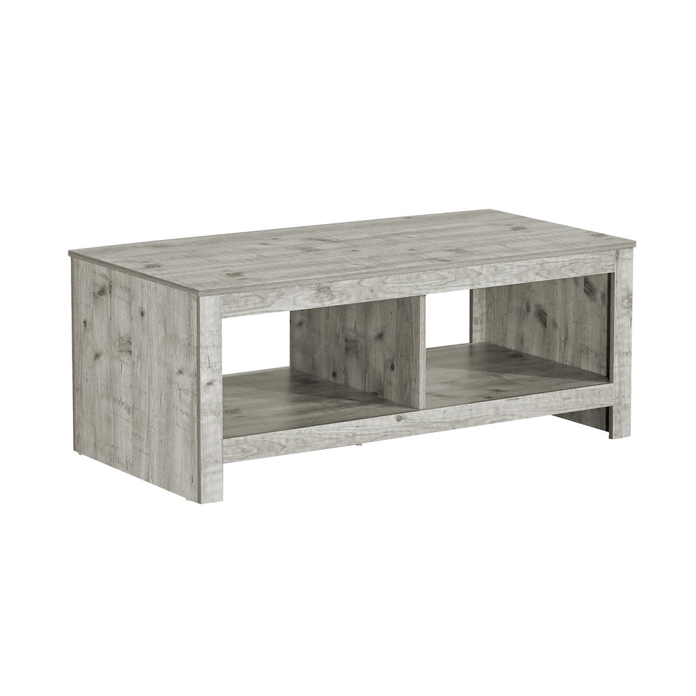 Coffee Table, 44""L, Cocktail, Rectangular, Rustique Grey Laminate