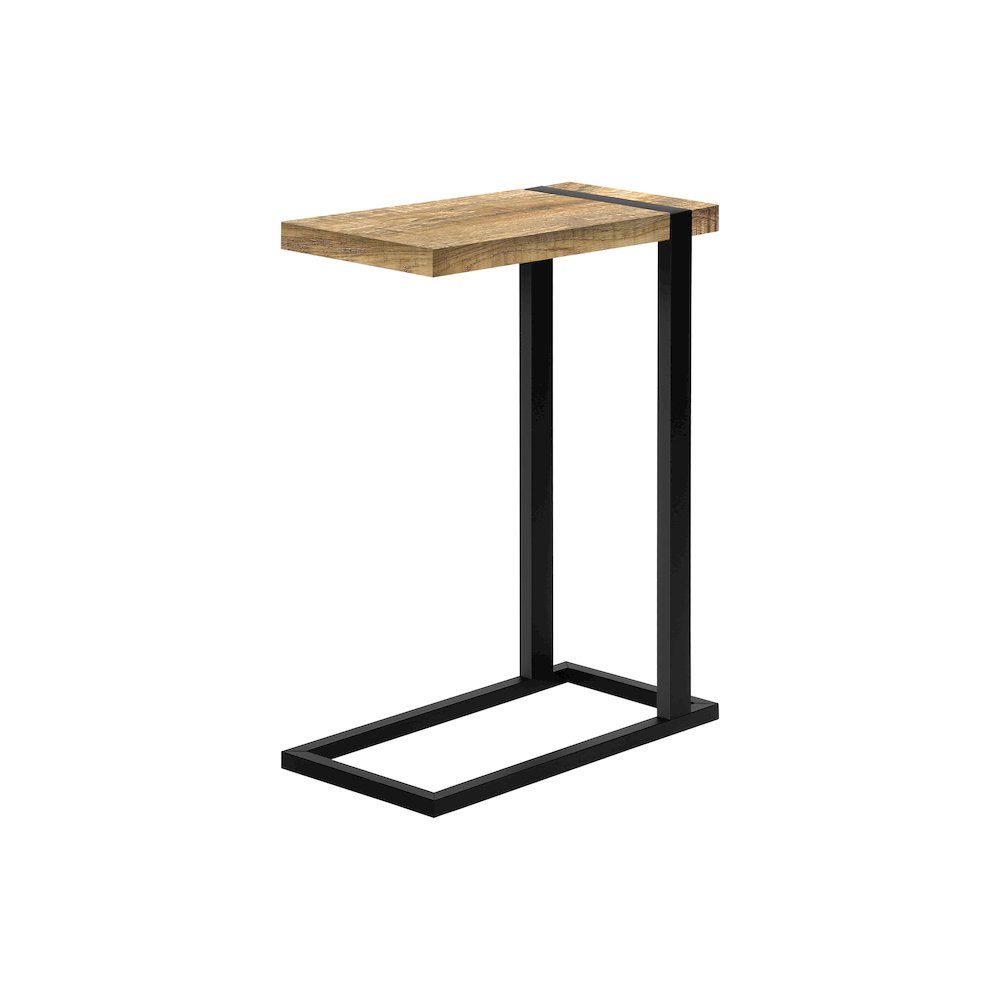 Accent Table, 25""H, C-shaped, End, Side, Snack, Mango Wood-look Laminate