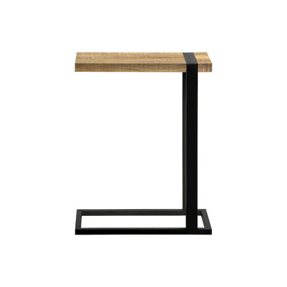 Accent Table, 25""H, C-shaped, End, Side, Snack, Mango Wood-look Laminate