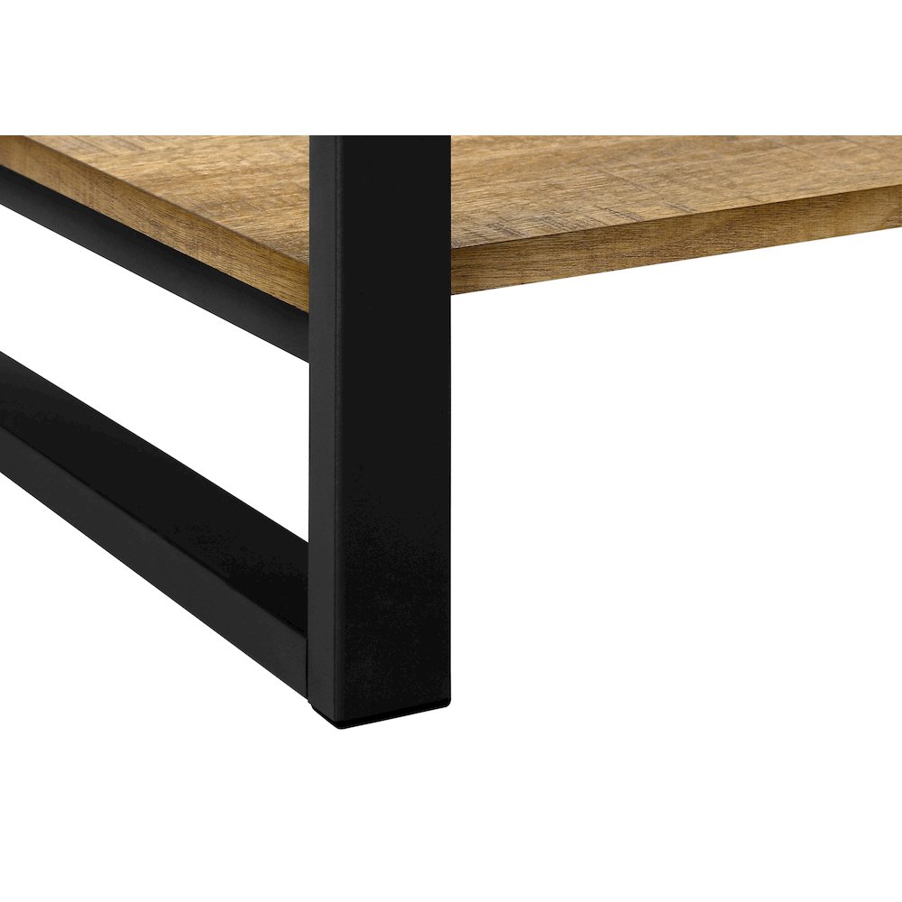 Coffee Table, Accent, Cocktail, Rectangular, 48""L, Mango Wood-look, Black Metal