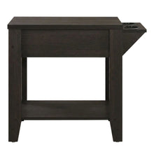 Laminate Narrow End Table, Small Accent Side Table for Living Room, Espresso