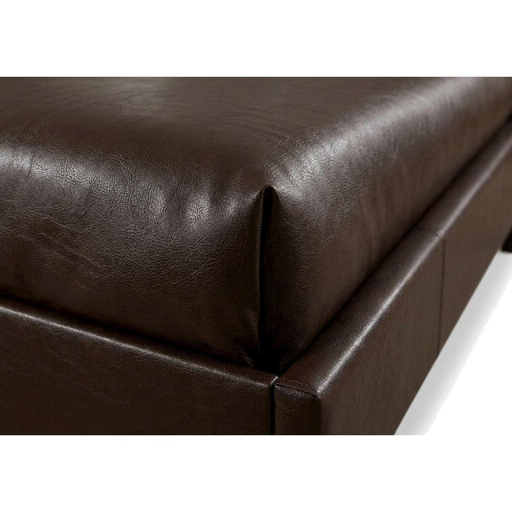 Upholstered Full Size Platform Bed with Tufted Headboard, Brown,Black