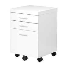 Laminate Rolling Filing Cabinet with Storage Drawers on Casters, White,Black