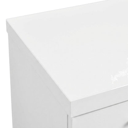 Laminate Rolling Filing Cabinet with Storage Drawers on Casters, White,Black