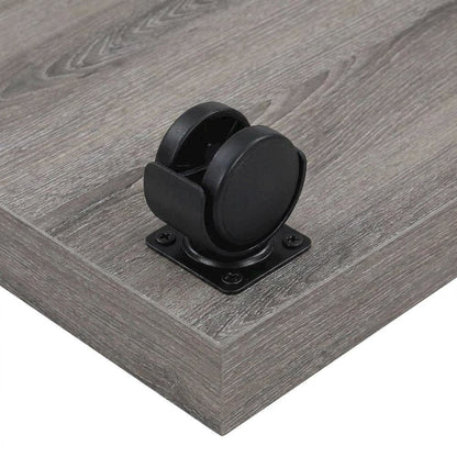 Rolling Filing Cabinet with Storage Drawers on Casters, Dark Taupe,Black