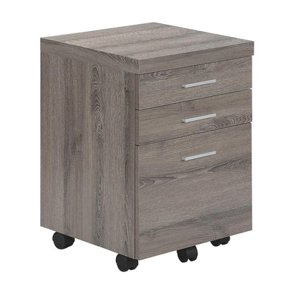 Rolling Filing Cabinet with Storage Drawers on Casters, Dark Taupe,Black