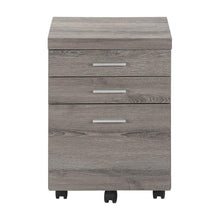 Rolling Filing Cabinet with Storage Drawers on Casters, Dark Taupe,Black