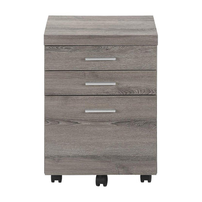 Rolling Filing Cabinet with Storage Drawers on Casters, Dark Taupe,Black