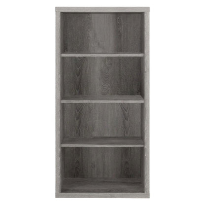 5-Shelf Etagere Bookcase, Tall Freestanding Display Bookshelf, Dark Taupe