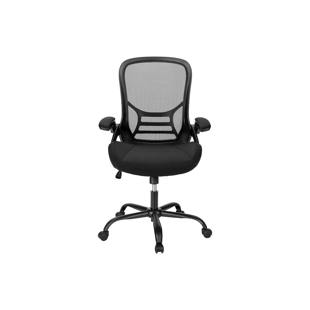 Office Chair, Swivel, Armrests, Adjustable Height, Ergonomic, Work, Black Mesh
