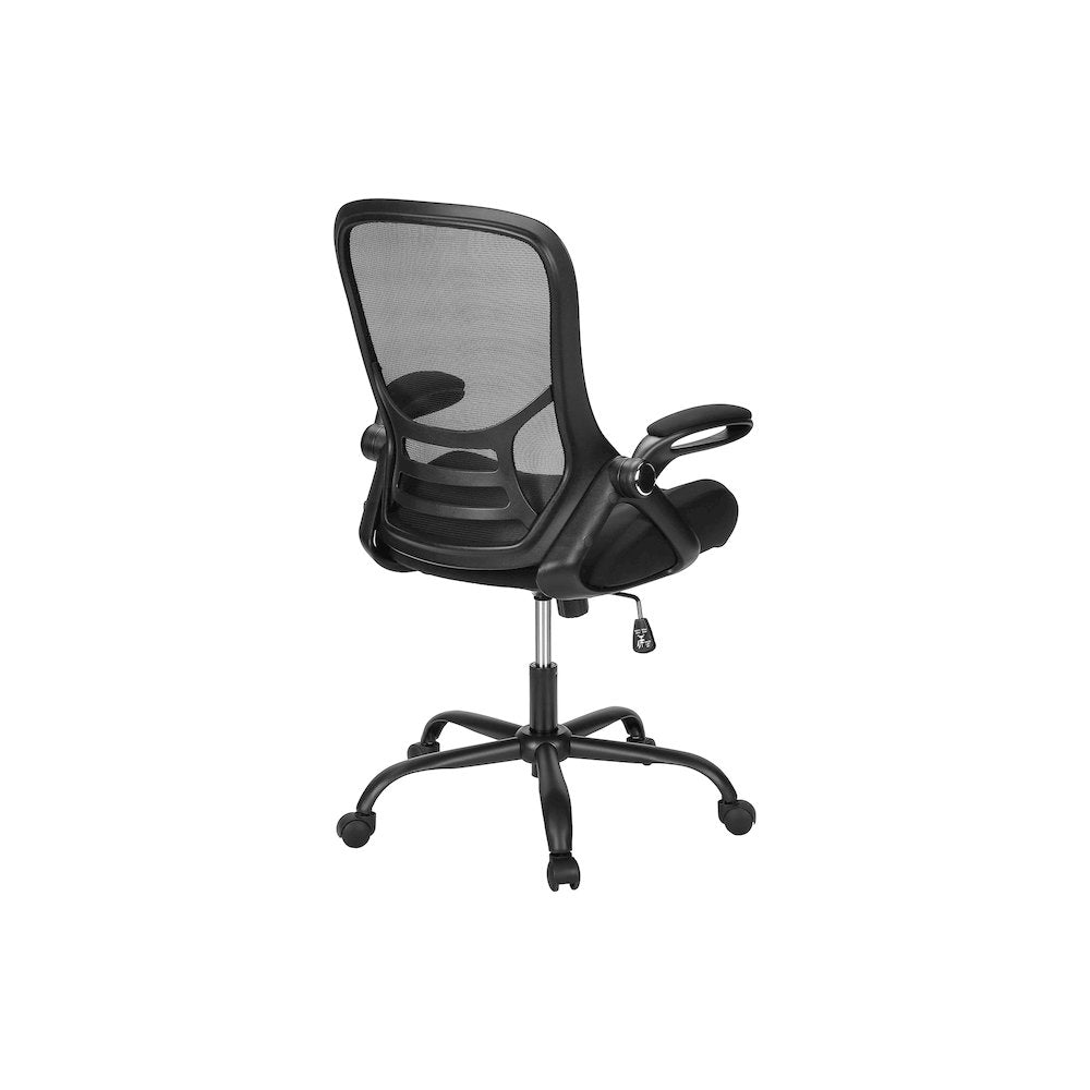 Office Chair, Swivel, Armrests, Adjustable Height, Ergonomic, Work, Black Mesh