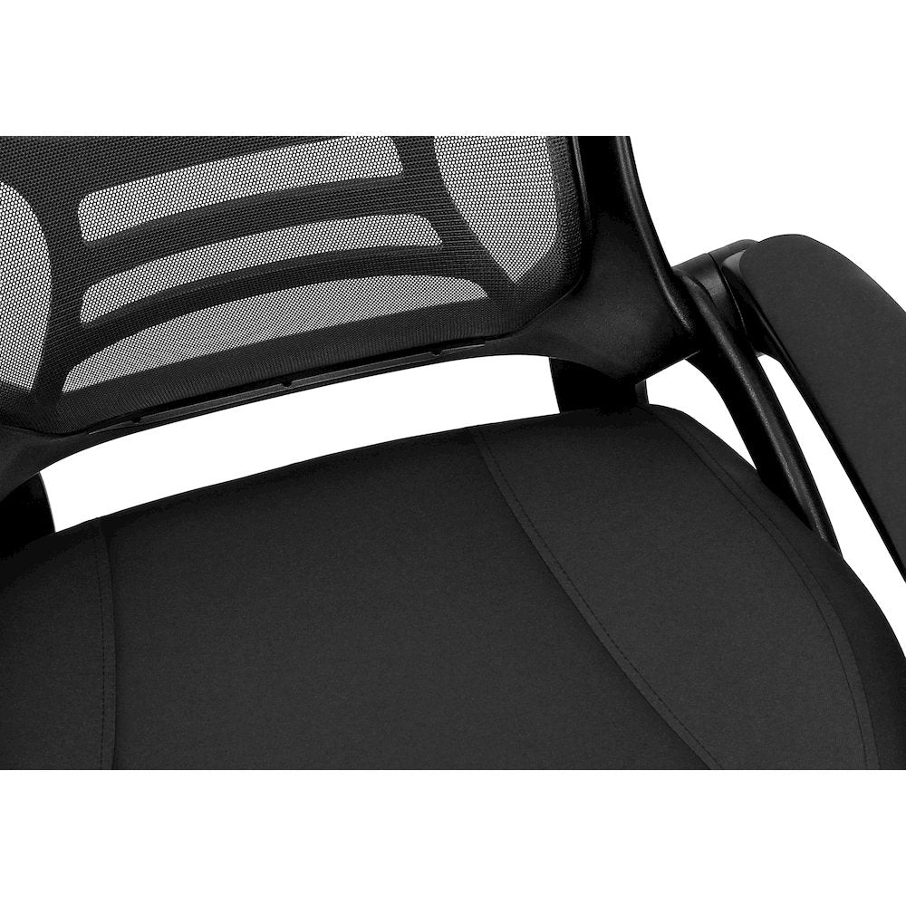 Office Chair, Swivel, Armrests, Adjustable Height, Ergonomic, Work, Black Mesh