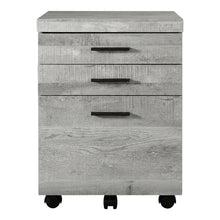 Laminate Rolling Filing Cabinet with Office Drawers on Casters, Grey