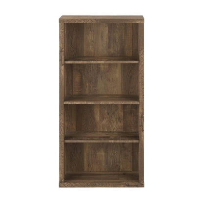 Laminate 5-Shelf Etagere Bookcase, Tall Freestanding Display Bookshelf, Brown