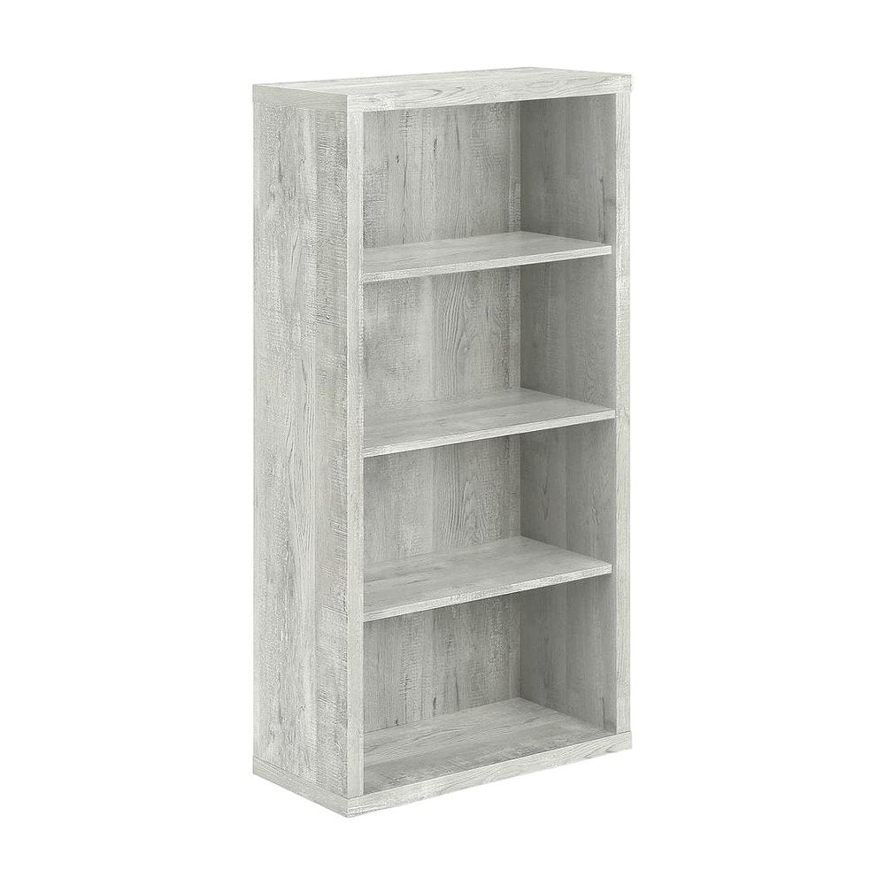 Laminate 5-Shelf Etagere Bookcase, Tall Freestanding Display Bookshelf, Grey