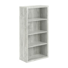 Laminate 5-Shelf Etagere Bookcase, Tall Freestanding Display Bookshelf, Grey