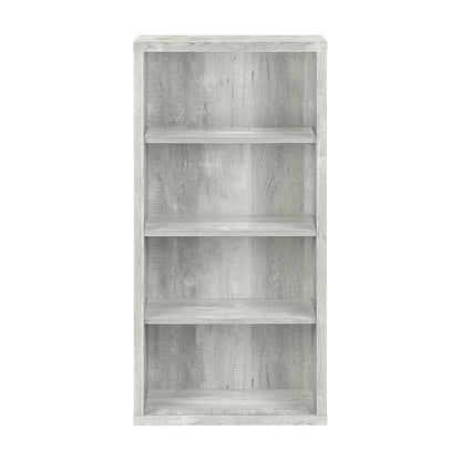 Laminate 5-Shelf Etagere Bookcase, Tall Freestanding Display Bookshelf, Grey