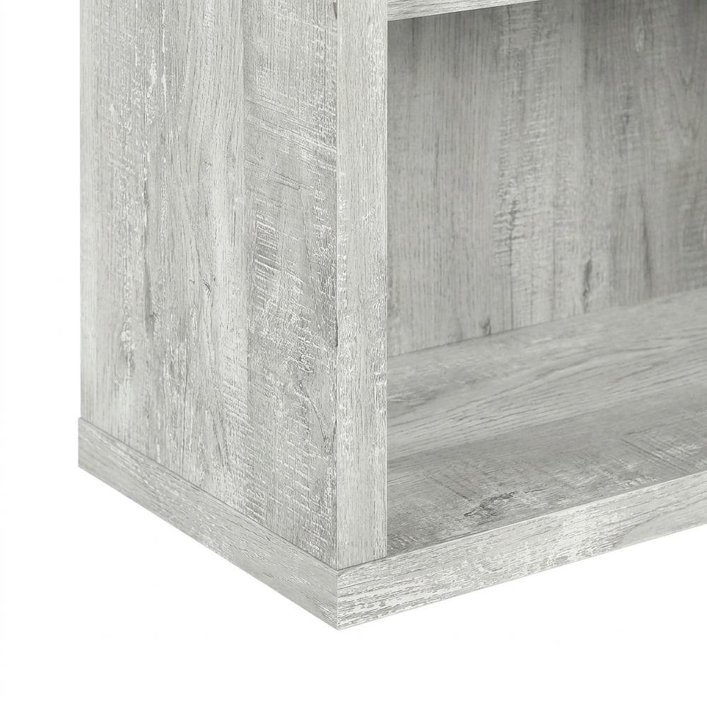 Laminate 5-Shelf Etagere Bookcase, Tall Freestanding Display Bookshelf, Grey