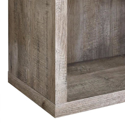 Laminate 5-Shelf Etagere Bookcase, Tall Freestanding Display Bookshelf, Taupe