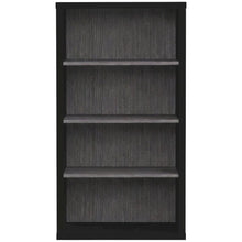 5-Shelf Etagere Bookcase, Tall Freestanding Display Bookshelf, Black,Grey